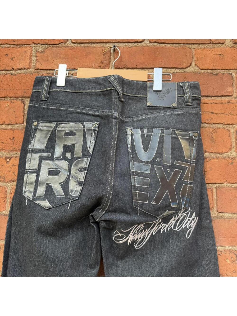 avirex New York City baggy jeans 32x34 00s